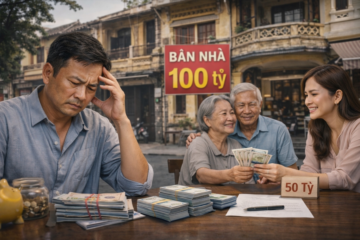 Bán nhà phố cổ Hà Nội gần 100 tỷ, tôi nghẹn lòng khi bố mẹ định chia em gái 50 tỷ